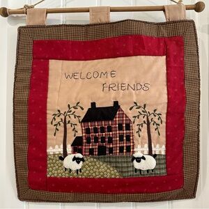 Quilted Wall Hanging Folk Art Sheep